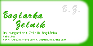 boglarka zelnik business card
